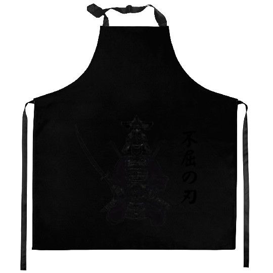 Samurai tattoo Kitchen Aprons