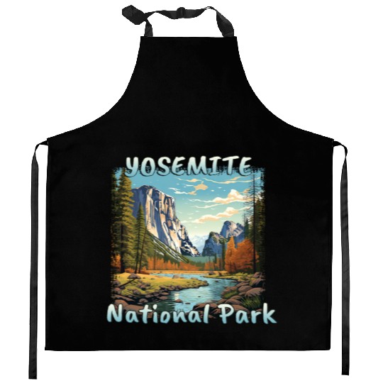 USA Yosemite National Park Sierra Nevada Colorful Kitchen Aprons
