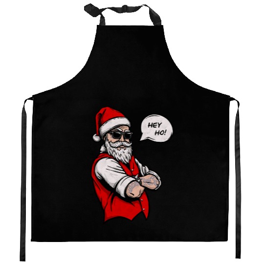 Naughty Santa Hey Ho Christmas Xmas Holiday Kitchen Aprons