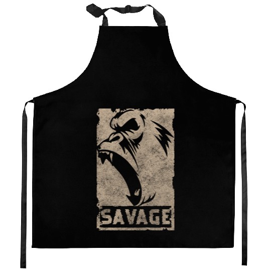 Gorilla Silverback Primate Kitchen Aprons