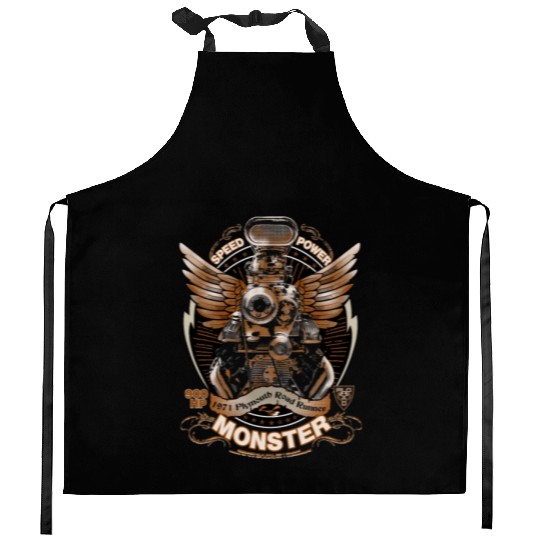 Muscle car - Powerful 900 hp engine Kitchen Aprons