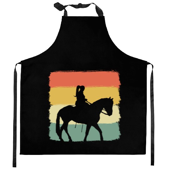 Equestrian Horse Rider Kitchen Aprons