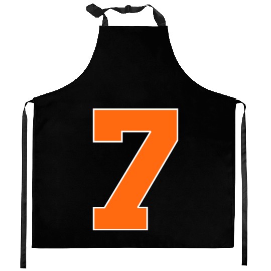 Number 7 Sports Orange Kitchen Aprons