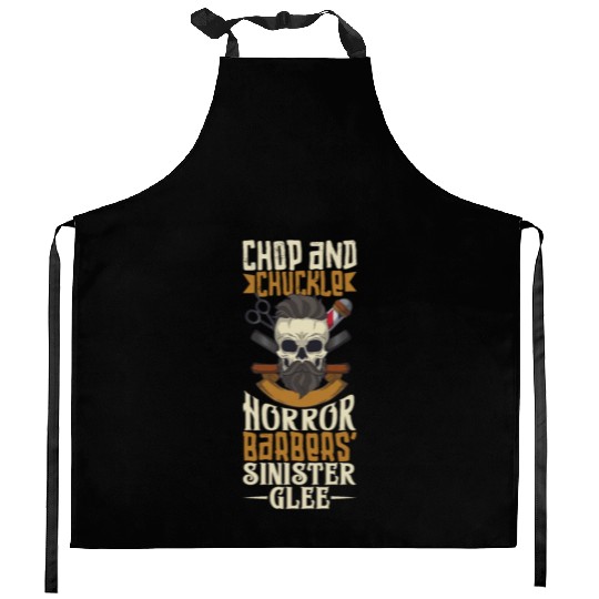 Horror Barber Spooky Hairdresser Hairstylist Hair Kitchen Aprons