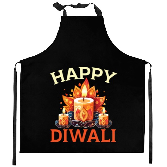 Happy Diwali Diwali Festival Indian Hindu Hinduism Kitchen Aprons