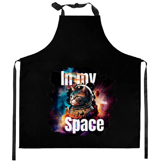In my Mind Space Cat Astronaut Animal Pets Lover Kitchen Aprons