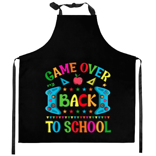 Game Over Back To School Kitchen Aprons