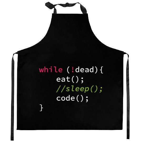 Funny Coding Computer Science Programmer Eat Sleep Kitchen Aprons