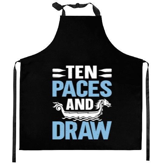 Funny Dragon Boat Racing Paddle Kitchen Aprons