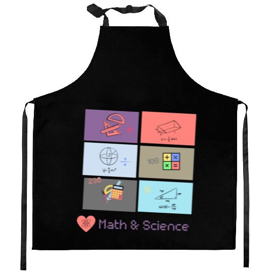 I love math and science Kitchen Aprons