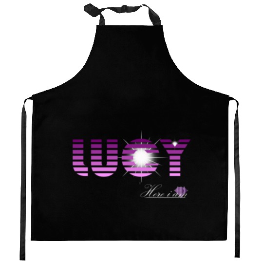 Lucy pink and violet - Latin's etymology - Light Kitchen Aprons