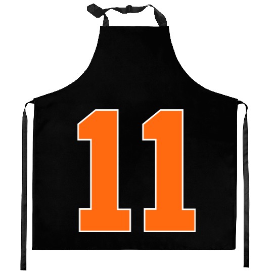 Number 2 Sports Orange Kitchen Aprons