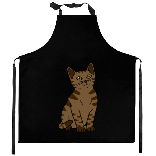 Brown Tabby Cat Kitchen Aprons