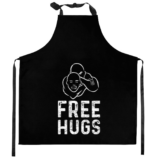 Funny BJJ Kitchen Aprons Men MMA Free Hugs Kitchen Aprons Wrestling