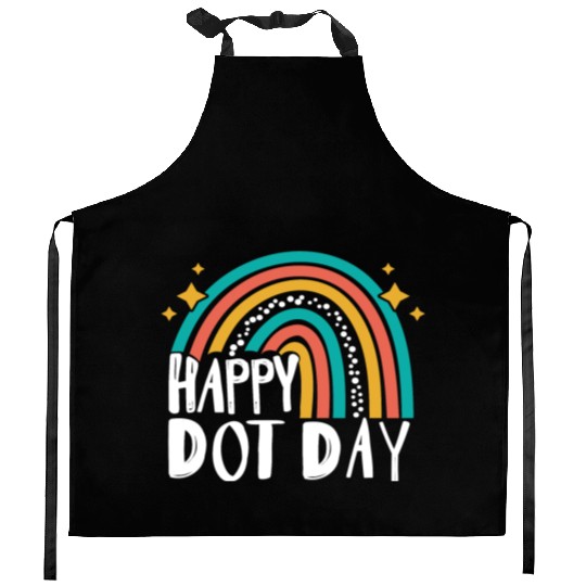 Happy Dot Day Rainbow Polka Dot International Kitchen Aprons