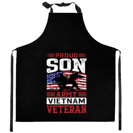 Proud Son Of A Army Vietnam Veteran Kitchen Aprons