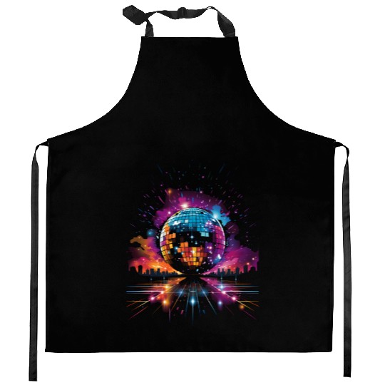 Disco Ball Party Kitchen Aprons