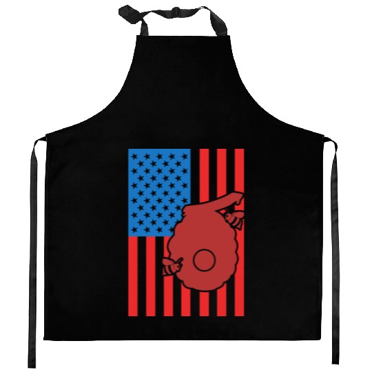 Beekeeping US Flag Kitchen Aprons