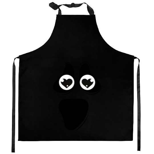 Cute Inlove Ghost Face Kitchen Aprons