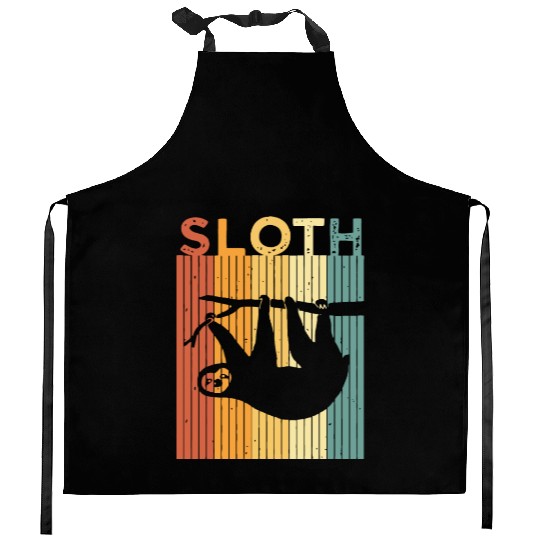 Vintage Sloth 1 Kitchen Aprons