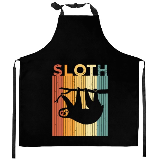 Vintage Sloth 1 Kitchen Aprons