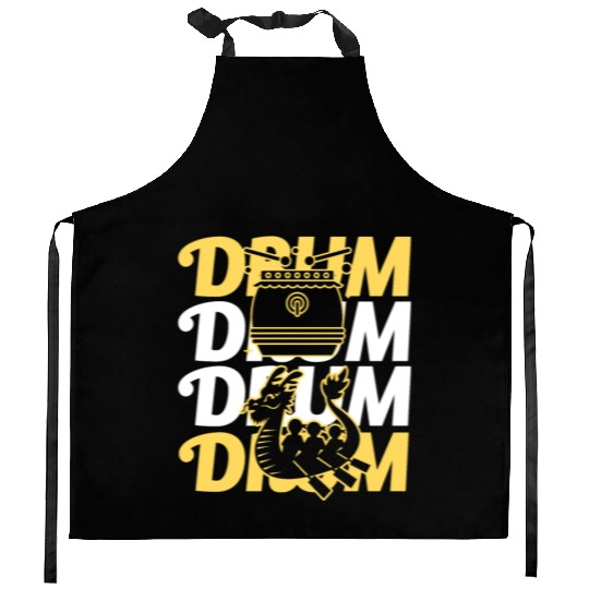 Funny Dragon Boat Racing Paddle Kitchen Aprons