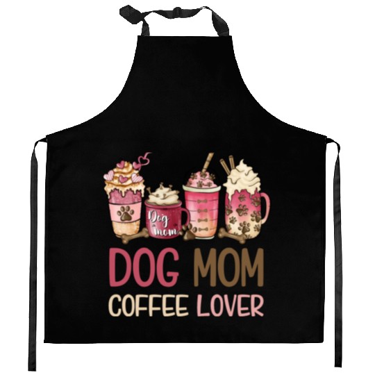 Dog Mom Coffee Lover Kitchen Aprons
