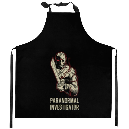 Ghost Hunting Paranormal Investigator Kitchen Aprons