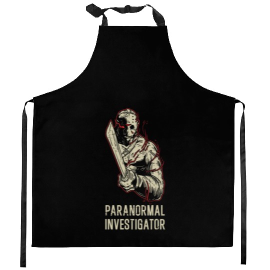 Ghost Hunting Paranormal Investigator Kitchen Aprons
