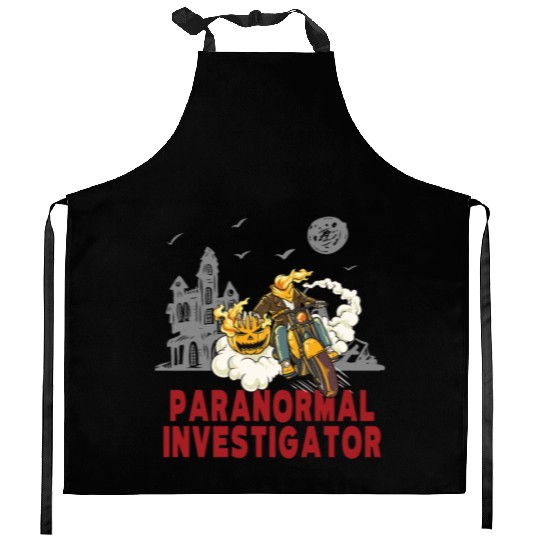 Ghost Hunting Paranormal Investigator Kitchen Aprons