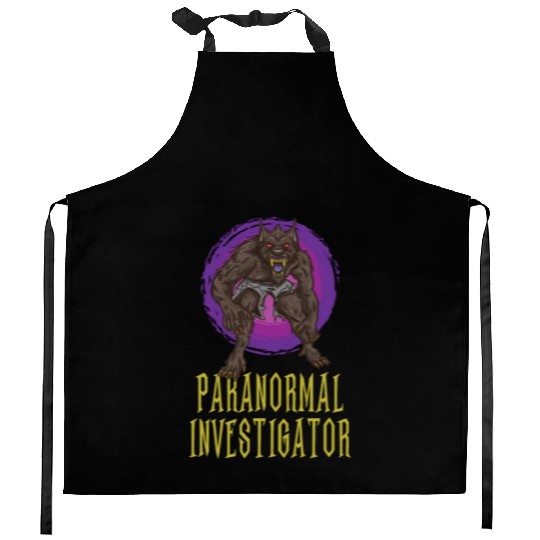 Ghost Hunting Paranormal Investigator Kitchen Aprons