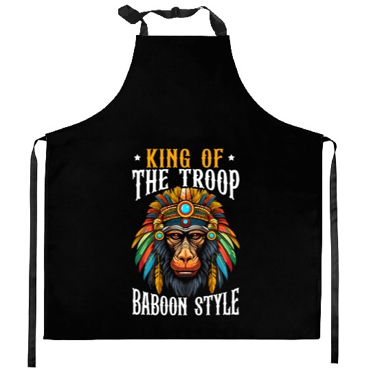 Baboon Monkey Lover Wildlife Animal Zookeeper Kitchen Aprons