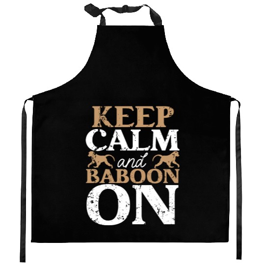 Baboon Monkey Lover Wildlife Animal Zookeeper Kitchen Aprons
