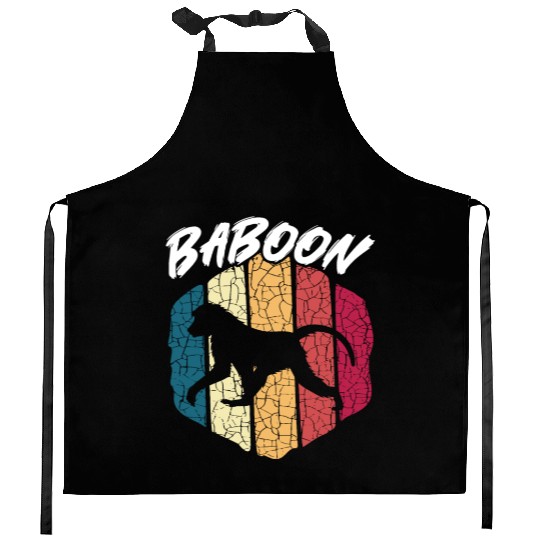 Baboon Monkey Lover Wildlife Animal Zookeeper Kitchen Aprons