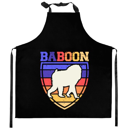 Baboon Monkey Lover Wildlife Animal Zookeeper Kitchen Aprons