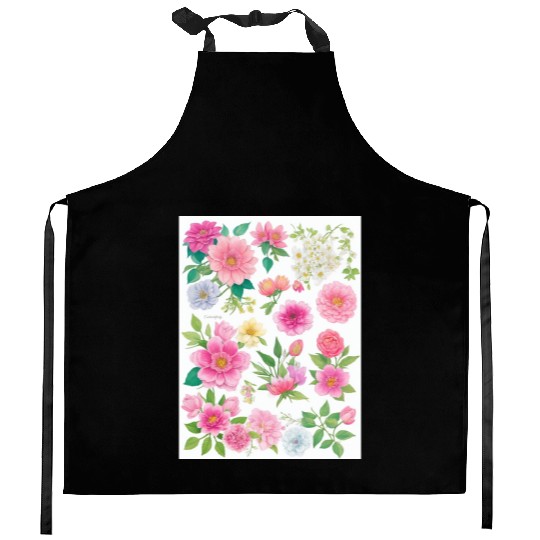 Lavender and Lilac Spring Flowers Kitchen Aprons