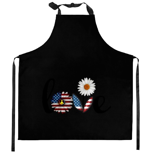 Love daisy solid Kitchen Aprons