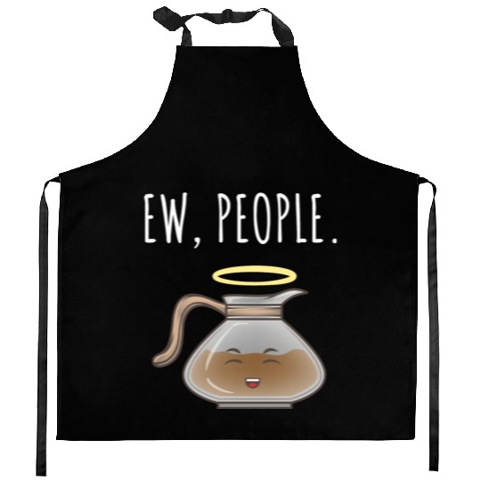Ew People Angel Coffee Pot Kitchen Aprons