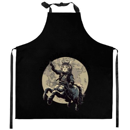 We ride at dawn! Cathorses! Kitchen Aprons