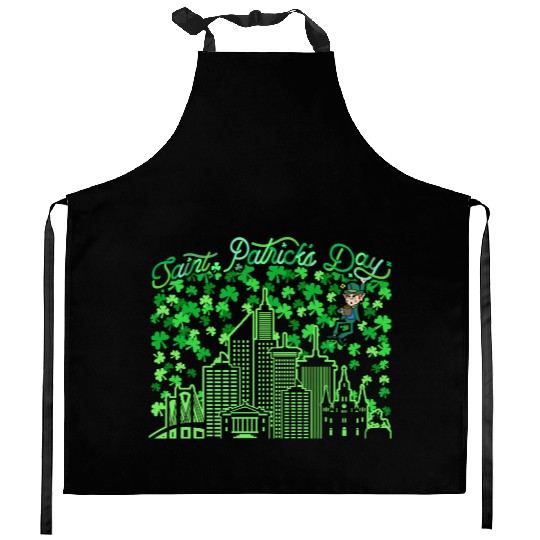 Saint Patrick's Day New Orleans Louisiana Kitchen Aprons