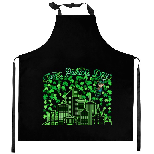 Saint Patrick's Day New Orleans Louisiana Kitchen Aprons
