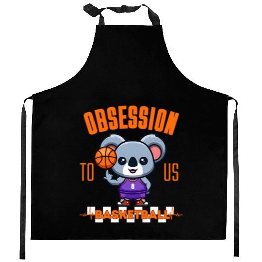 obsession to us basketball Kitchen Aprons