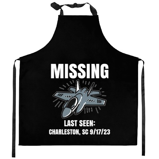 Missing F-35 War Plane Kitchen Aprons