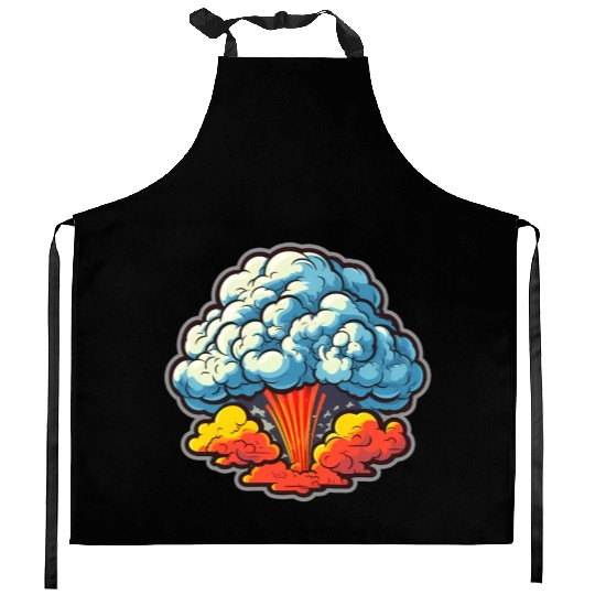 Explosion Fireworks Pyrotechnics Kitchen Aprons