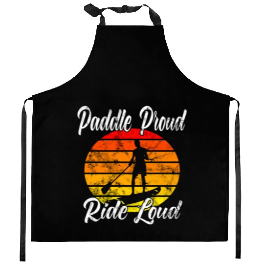 Paddle Proud Ride Loud Kitchen Aprons