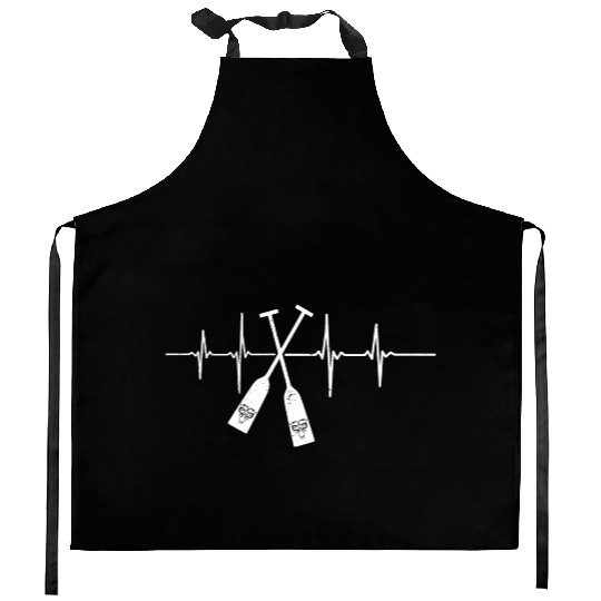 Chinese Dragon Boat Racing Paddles Heartbeat Kitchen Aprons
