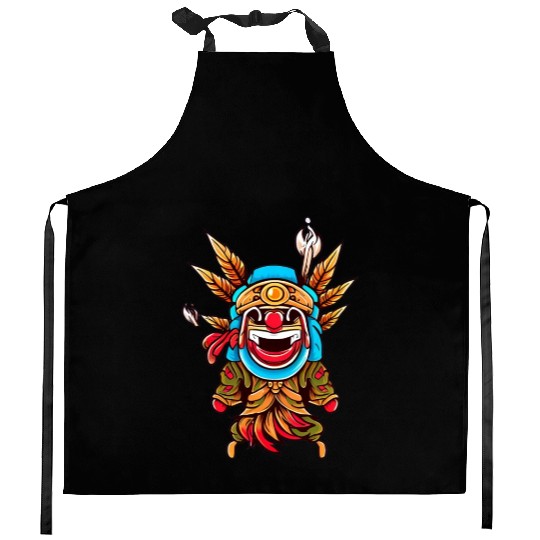 Indigenous Elegance from Afar Kitchen Aprons