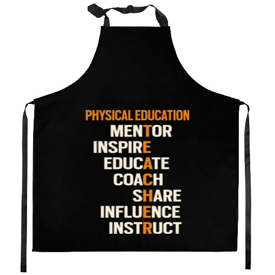 Pe Physical Education Teacher Teach Back To School Kitchen Aprons