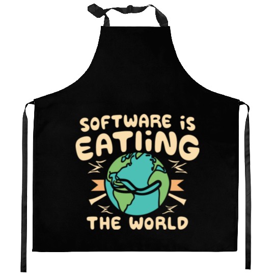 Software is eating the world Kitchen Aprons