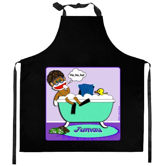Jumau the Sock Monkey Kitchen Aprons